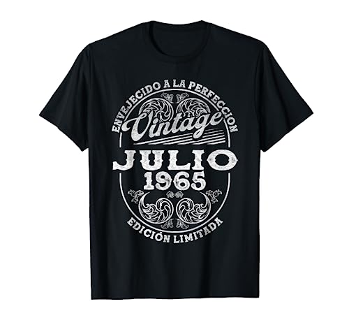 Julio 1965 Vintage - 58 Años Regalo Cumpleaños Hombre Camiseta