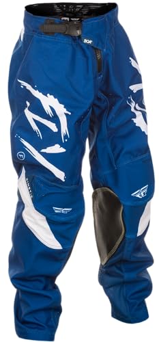 Fly Racing Youth Kinetic Stoke Pants (azul marino/blanco, US 24)