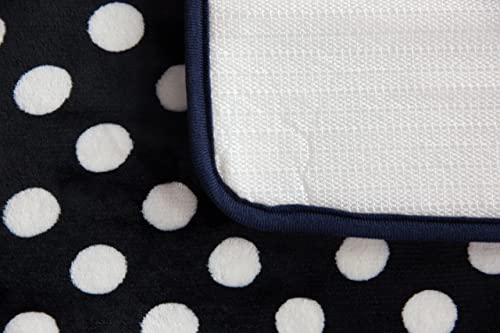 Aboo Kitchen Rugs Memory Foam Non-Slip Mat Black With White Dot (15.7"×23.6" + 15.7"×47.2" ) #TOP5