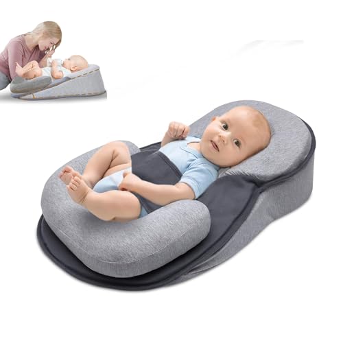 Image of Nursing Pillow for Newborn Support Pillow Baby Reflux Breastfeeding Nursing Pillow, Bottle Feeding, Clean and Hygienic Odor Resistant (Gray)