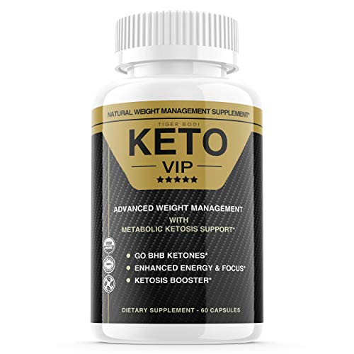 Keto VIP Diet Pills, Keto VIP Advanced Weight Loss Formula Supplement As Seen on TV, Exogenous Ketones for Rapid Ketosis (60 Capsules)