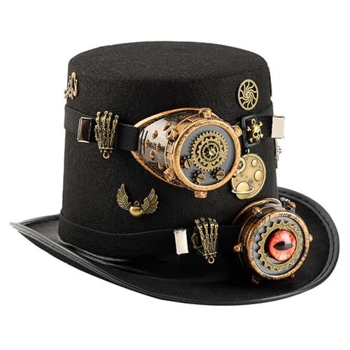 Chapeau haut-de-forme punk et gothique idéal pour vos soirées à thème et cosplay