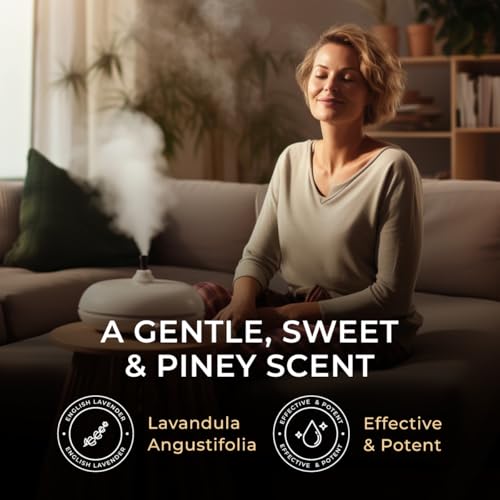 Image of 100% Pure English Lavender Essential Oil - 0.34 Fl Oz - English Lavender Oil for Hair, Skin, Diffuser, Aromatherapy & DIY Candle Making Scent