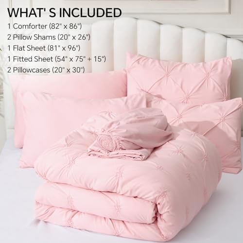 Image of BEDELITE Full Comforter Set Baby Pink,Lightweight & Soft Comforter
