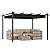 Outsunny 10' x 13' Retractable Pergola Canopy, Wood Grain Aluminum Pergola, Outdoor Sun Shade Shelter for Grill, Garden, Patio, Backyard, Deck, Gray