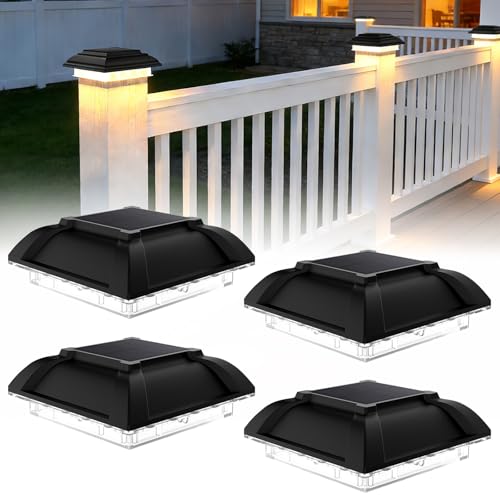 Capuchon de poteau LED solaire pour illuminer vos soirées sur la terrasse et autour du jardin