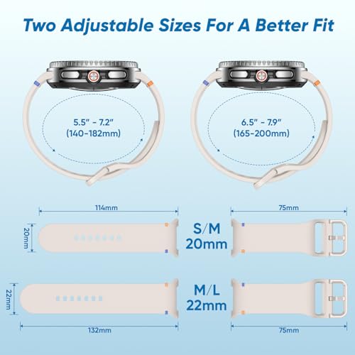 Image of Acextro 3 Pack Sport Band Compatible for Galaxy Watch 7 Bands 44mm 40mm