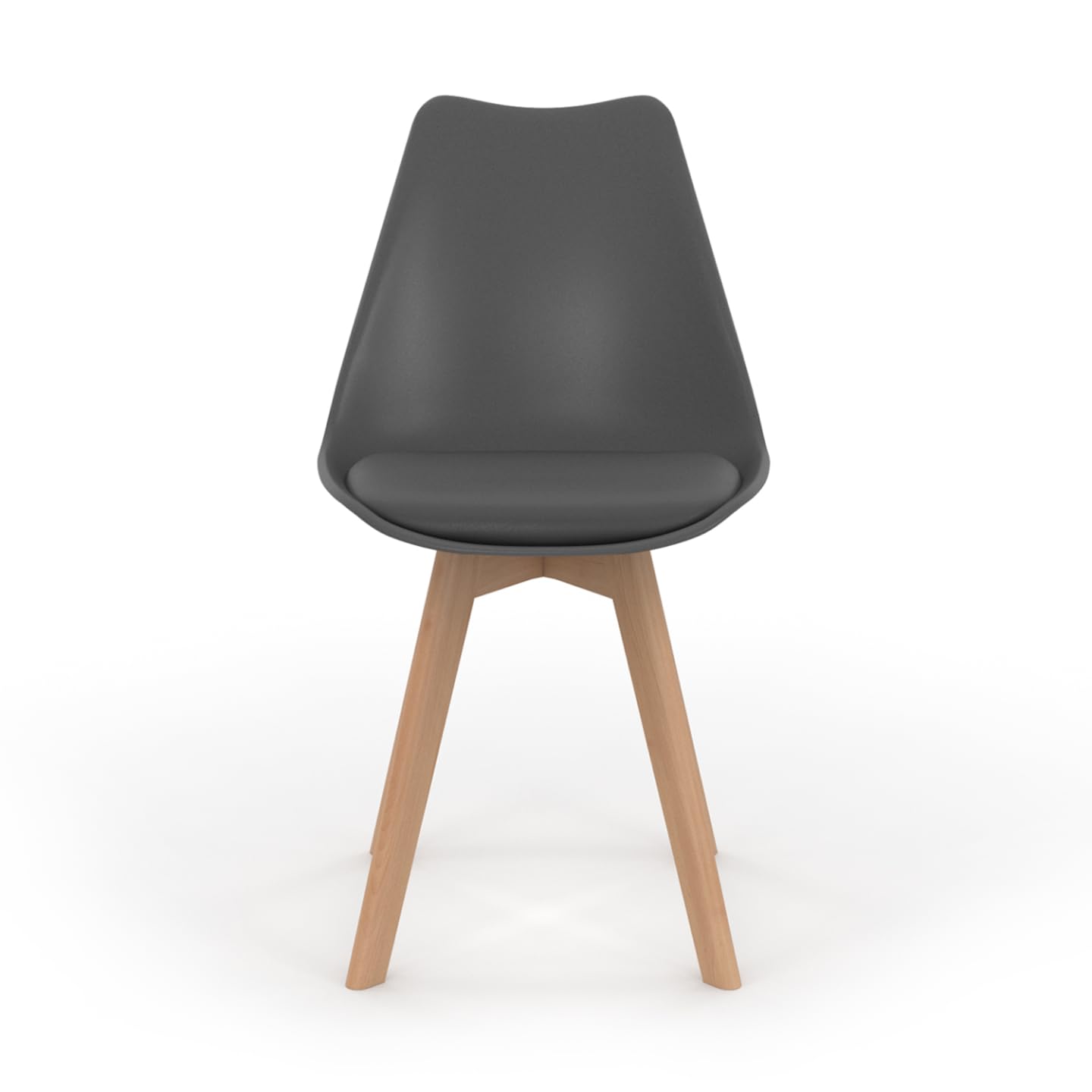 IDMarket SARA Mix Color Gris Claro, Blanco, Gris Oscuro X2, Negro x2 - Juego de 6 sillas escandinavas