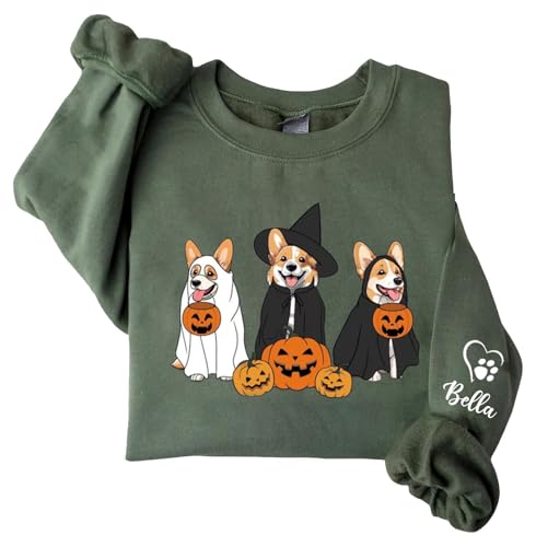 Pamaheart Custom Bulldog Halloween Sweatshirt, Halloween Ghost Dog Sweatshirt, Bulldog Dogs Sweatshirts, Ghost Dog Shirt