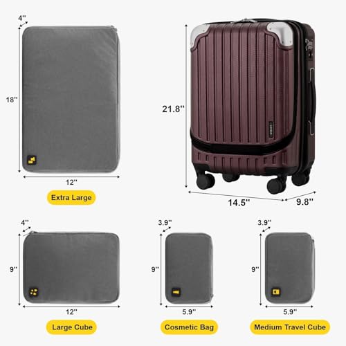 Valise cabine extensible LEVEL8 rose 55cm avec compartiment PC et 4 organiseurs - 2