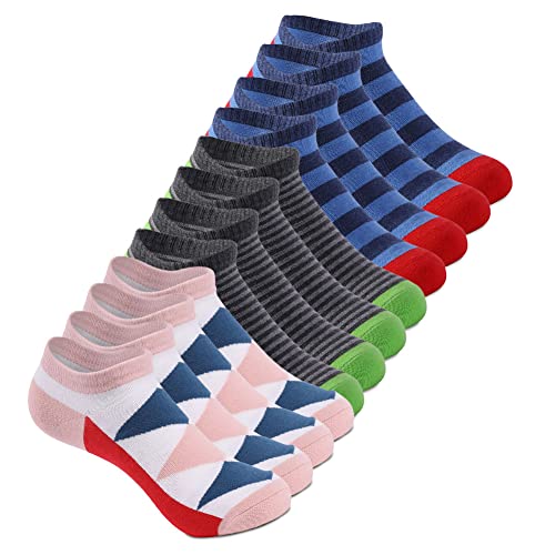 Image of HHX YONLEE Ankle Socks Striped patterned Casual Socks 8 /10 Pairs Gift Box