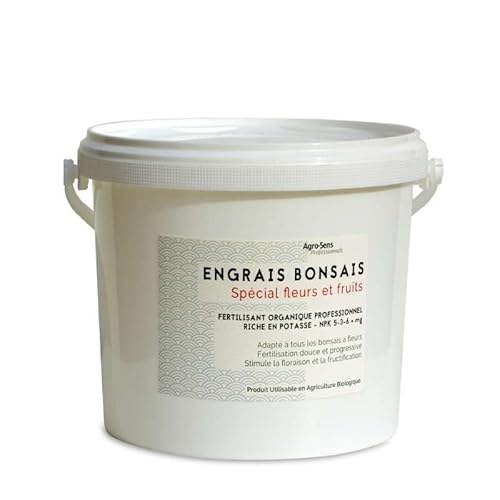 Engrais professionnel bonsaïs fleuris. NPK 5-3-6 + Magnésium - Seau 4 kg