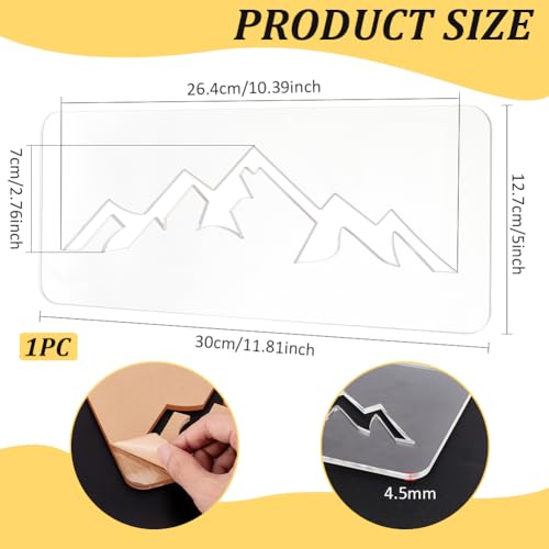 BENECREAT Mountain Clear Acrylic Router Inlay Template - Image 2