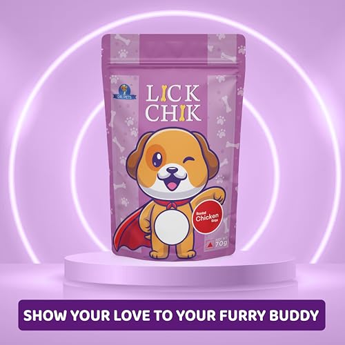 Image of Dr. Pets Pack of 2 (70g Each) Lickchik Chicken Dog Treats & Dental Sticks Combo | Training Treats for Dogs & Puppies | Supports Oral Care, Digestion & Gut Health | High Protein Snacks