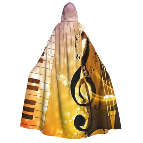 Fini les costumes inconfortables avec cette cape à capuche notes de musique pour fête de Noël