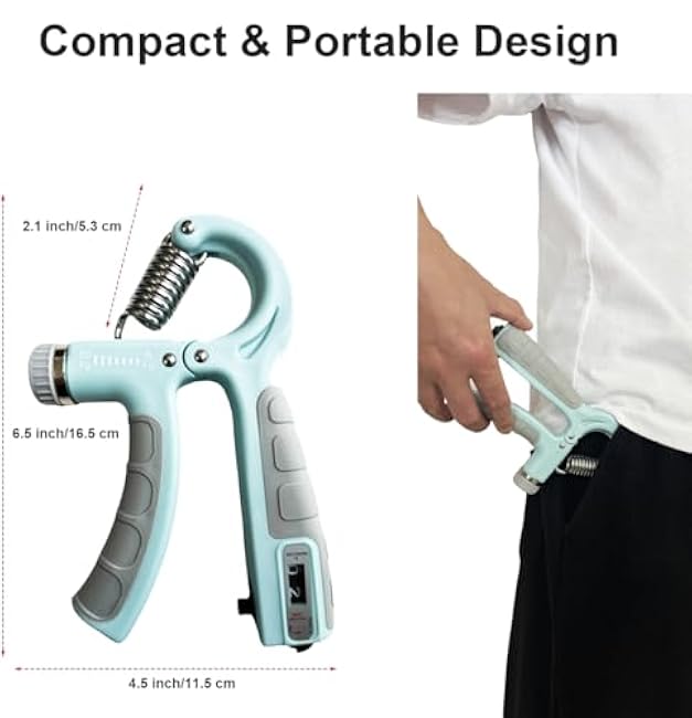 Hand Grip Strength Trainer for Muscle Building with Counter, Adjustable Resistance 10-130 lbs, Wrist Forearm strengthener Finger strengthener