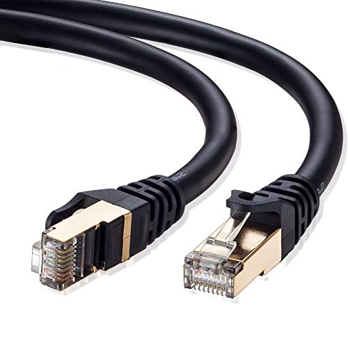 Outdoor Cat 7 Ethernet Cable 100Ft, Tan QY Outdoor Network Cable,Outdoor Cat 7 Gigabit Cord Patch Cable RJ45 Gold Plated Lead Waterproof Ethernet Cable Direct Burial Network Cable (30M/100Ft) - Thumbnail 2