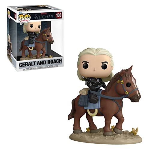 Pop! Ride Deluxe: Witcher - Figura de vinilo pop exclusiva de Geralt y Roach