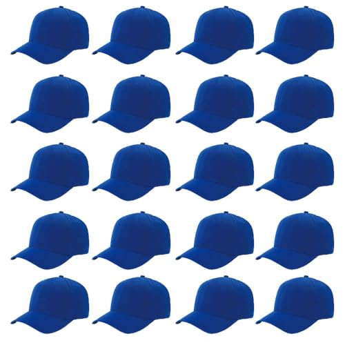 Image of Wholesale 20-Pack Solid Baseball Caps - DIY, Breathable, Adjustable Fit