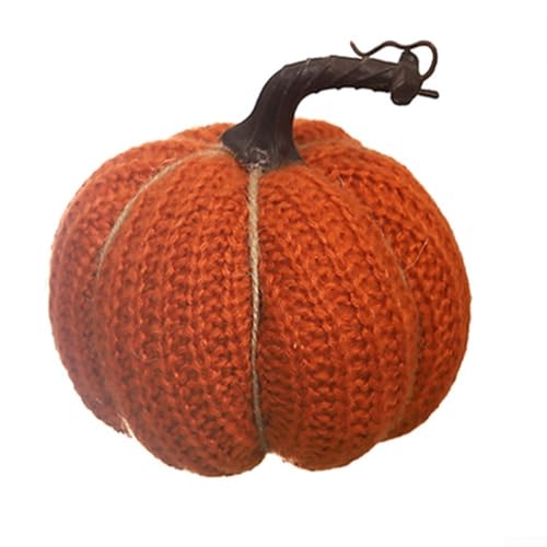 Cloudpower Artificial Fabric Pumpkins Ornaments, 1 Pack, 5.11 x 5.11 x 5.11 Inches, Fabric and PP Cotton, Plant, Autumnal, Halloween, Pumpkin Ornament, Home Decor