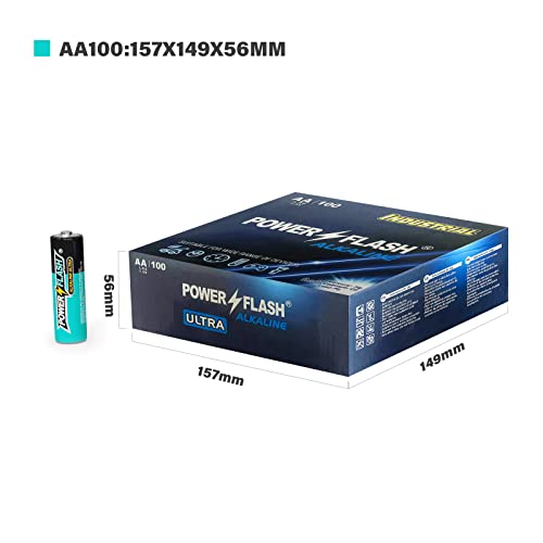 Power Flash Aa Batteries With Fresh Date - 100 Count Industrial Pack - Ultra Long-Lasting Triple A Alkaline Battery #TOP6