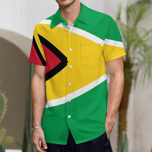 T-Shirt Drapeau Guyane pour Homme - Maillot Décontracté Estival