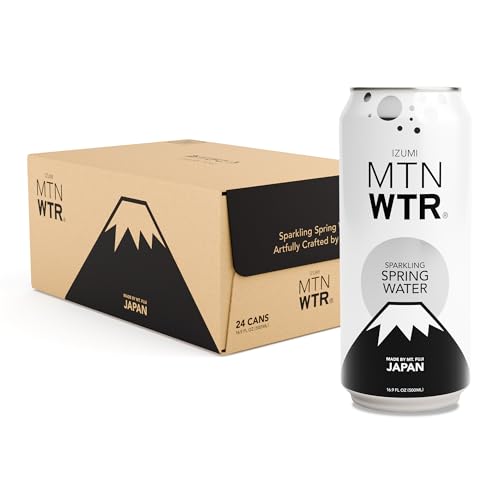 Image of MTN WTR Sparkling Spring Water | Product of Japan | Naturally Filtered | 16.9oz Recyclable Aluminum Cans (8 Pack)