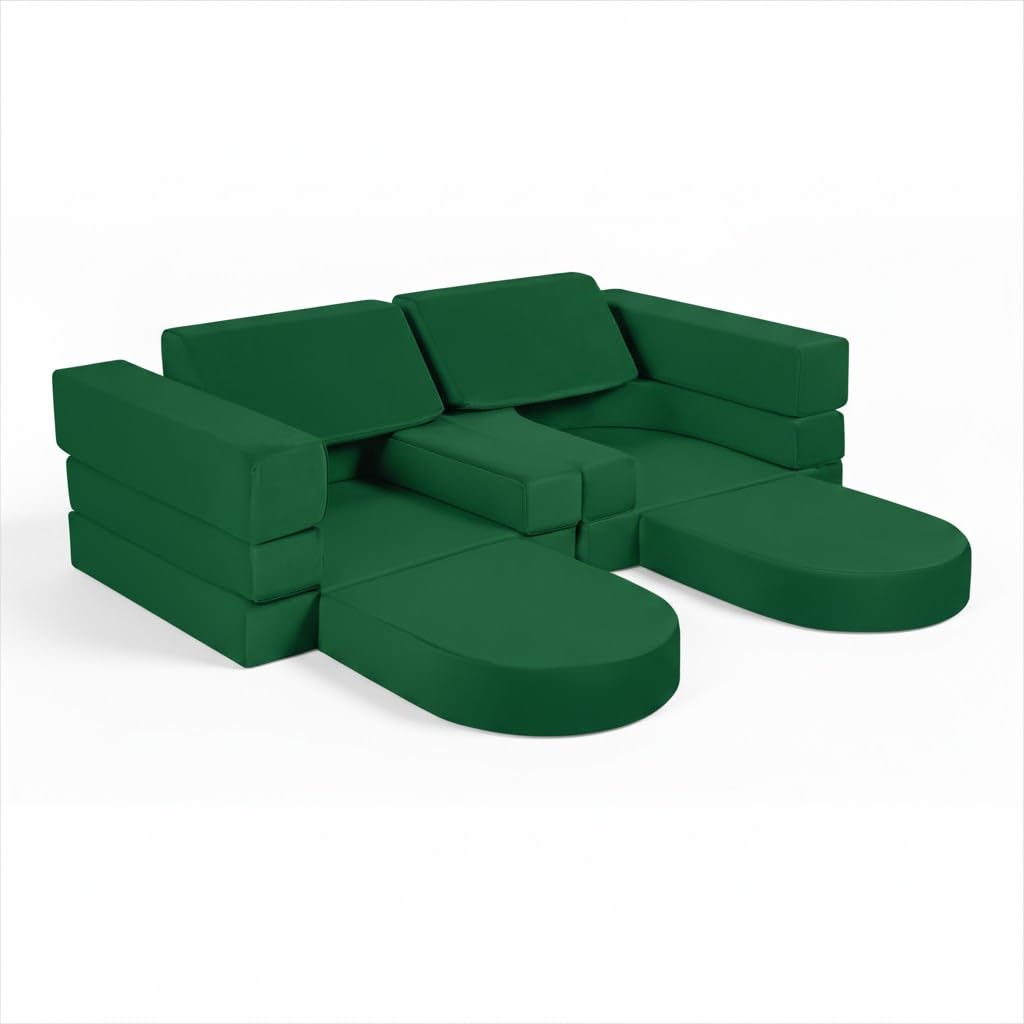 MeMoreCool Kids Couch, Forest Green Modular Foam Play Couch, Ages 3+ — Amazon image 20