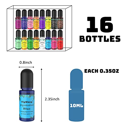 Epoxy Resin Pigment - 16 Color Liquid Translucent Epoxy Resin Colorant, Highly Concentrated Epoxy Resin Dye For Diy Jewelry Making, Ab Resin Coloring For Paint, Craft - 10Ml Each #TOP5