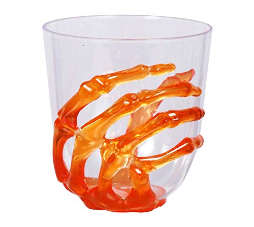 Halloween Skeleton Hand Plastic Goblets - Champagne Flutes - Stemless Cups - Perfect For Creepy Spooky Halloween Decorations And Haunted House - Choose Set Of 3 Each (Stemless Cup - Set Of 3) #TOP1