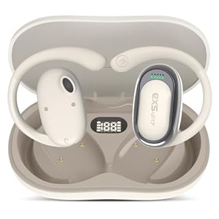 exsulity AI Language Translator Earbuds,144 Languages Translation & 5 Translation Modes fit for iOS & Android Bluetooth 5.4 Earbuds Translator Device with Charging Case for Business Travel (White)