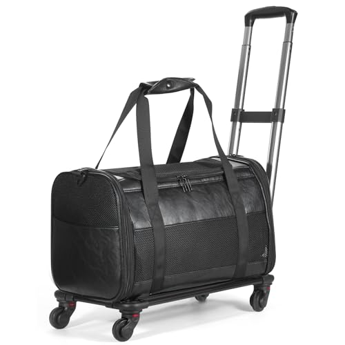 Monanller Airline Approved Pet Carrier with Wheels