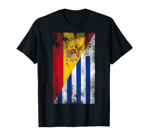 Banderas de España y Uruguay - Español Uruguayo Camiseta