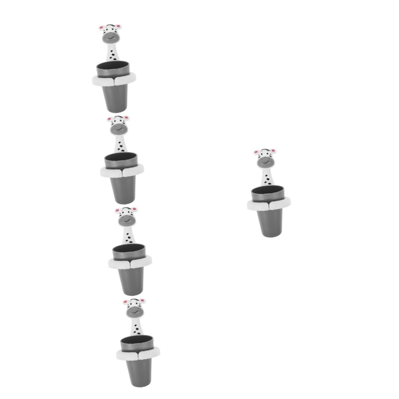 SHINEOFI 5 Pezzi Porta Spazzolino da Muro per Spazzolini Elettrici e Bicchiere Organizer Elegante per Bagno Facile da Installare Design Pratico e Ufficio