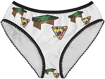 Billiards Table Panties, Billiards Table Underwear, Briefs, Cotton Briefs, Funny Underwear, Panties For Women