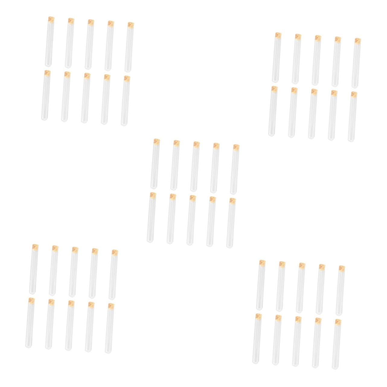 Ciieeo 5 Series Muestra De Contenedores De Almacenamiento Pequeño Tubos De Ensayo De Laboratorio Accesorio De Tubo De Ensayo De Laboratorio Borosilicato Redondo De Madera 10 Piezas X 5