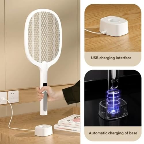 Matamoscas eléctrico recargable portátil con USB tipo C para eliminar mosquitos en casa 4
