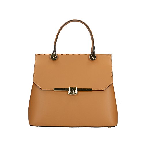 Chicca Borse sac à main Femme en cuir véritable 27x23x12 Cm Cover