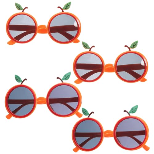 Amosfun Gafas De Fiesta Hawaianas Divertidas De Naranja 4 Piezas Para Niños Y Adultos Accesorios Ligeros Y Resistentes Para Carnaval Cumpleaños Verano