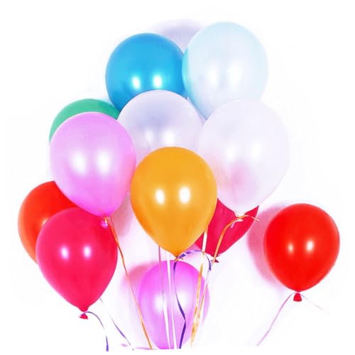 FONDOTIN 20個 厚手パール光沢ラテックスバルーン 赤色 誕生日パーティー飾り付け用 風船 空気 ヘリウム対応 素材使用