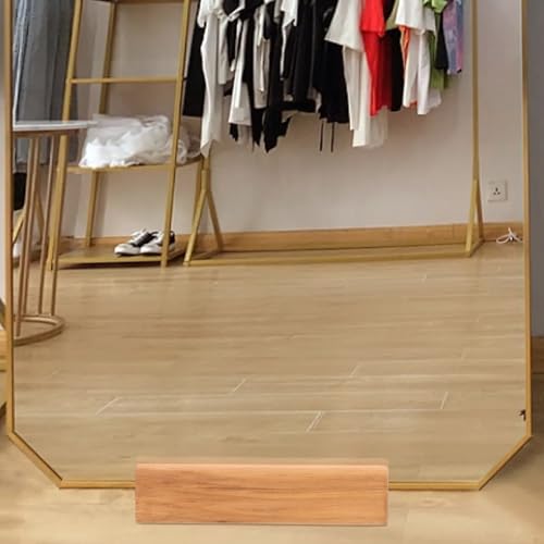 Base de madera para espejo de piso con soporte de diseño elegante 5