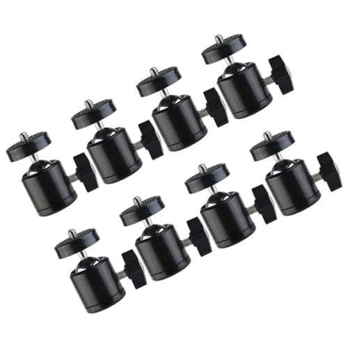 Adaptador de bola resistente en metal negro pulido para estabilidad avanzada de trípodes de cámara
