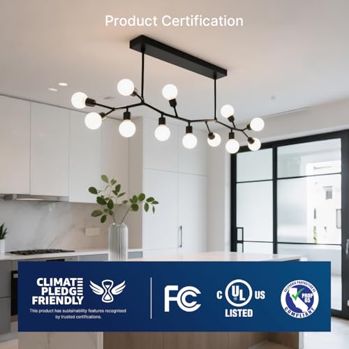FLSNT Dimmable LED Candelabra Bulbs 60W Equivalent, G16 1/2 LED E12 Chandelier Light Bulbs for Bedroom, Bathroom, 550LM, CRI90, 5.5W, AC 120V, 6 Pack, 4000K Cool White by FLSNT - Image 5
