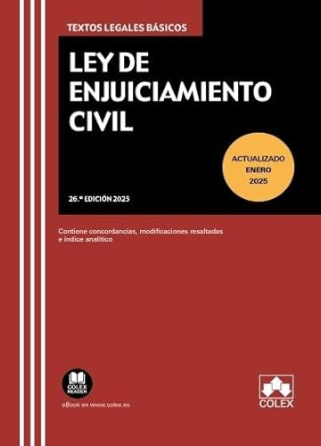 Ley de Enjuiciamiento Civil: Contiene concordancias, modificaciones resaltadas e índice analítico (texto legal basico)