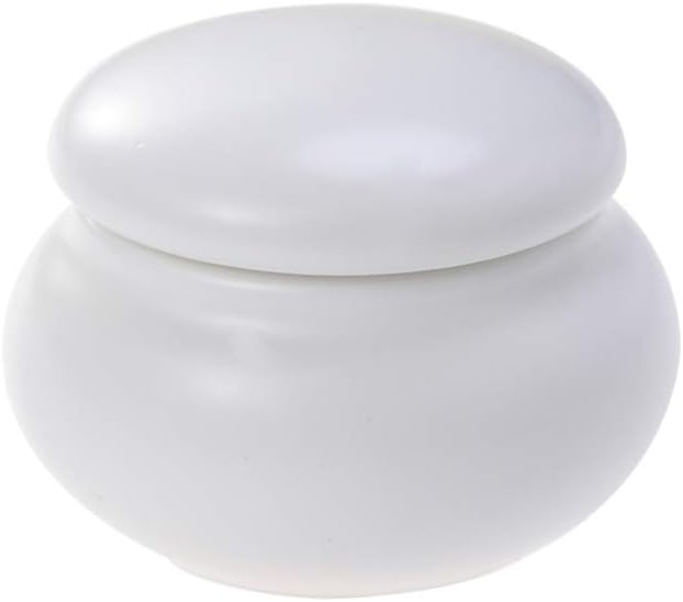 UPKOCH Mini Ceramic Cosmetic Jar with Lid 1.8 Oz Porcelain Storage Container for Creams Lotion Travel Portable Sealed Makeup Bottle