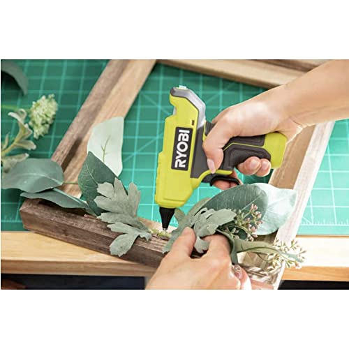 Ryobi Compact Glue Gun Bundle With 18-Volt Lithium-Ion 1.5 Ah Battery, 18-Volt Charger, 24-Piece Mini Glue Stick Pack And Buho Pocket Flashlight #TOP5