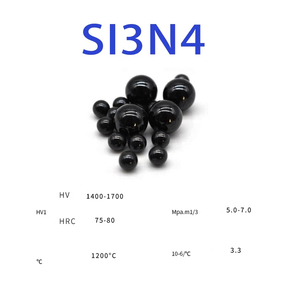 50 Sfere In Ceramica Nitruro Di Silicio (Si3N4) 6mm - Grado G5 - Per Fresatrici E Guide