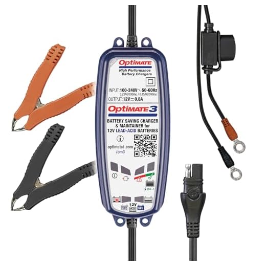 OptiMate 3 12V Motorcycle Automatic Battery Charger Optimiser