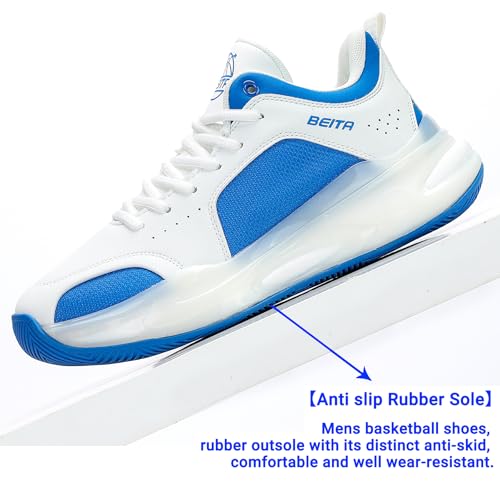 Image of Beita Basketball Shoes for Men High Upper Sneakers Breathable Sports Shoes Anti Slip
