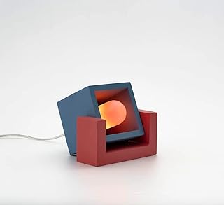 Concrete Lamp Purple, Pop Art Table Lamp, Concrete Desk Accessories, Purple Table Lamp, Minimalist Table Lamp, Modern Desk Lamp, Bedside Lighting